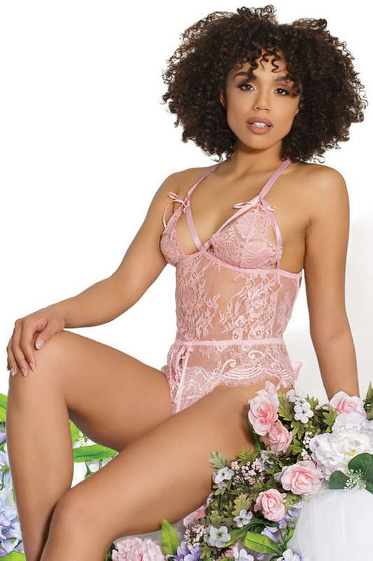 Pretty In Lace Peek-A-Boo Teddy