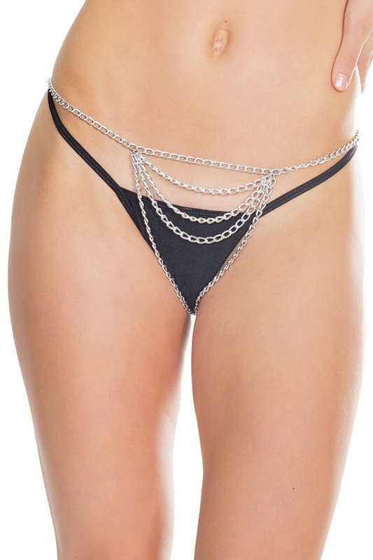 Silver Chain G-String