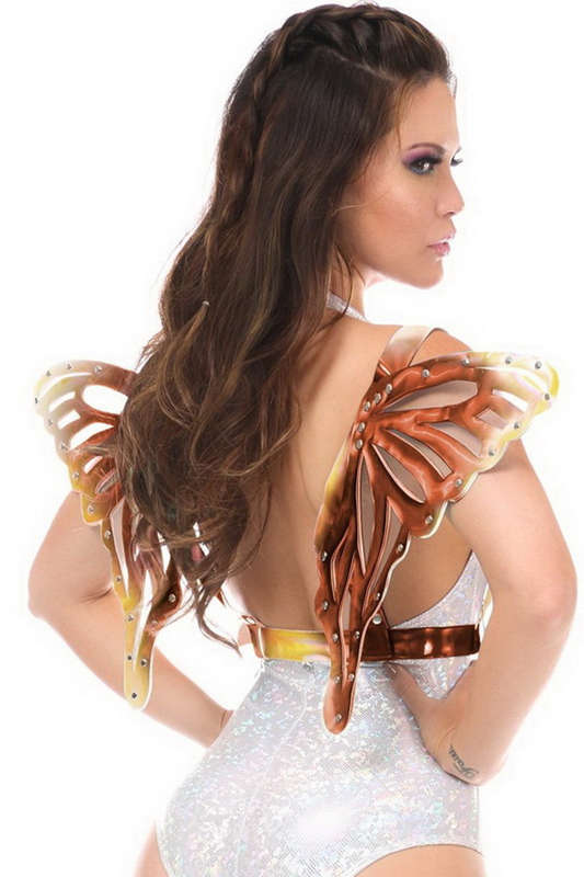 SunLingerie Set Holo Large Butterfly Wing Body Harness
