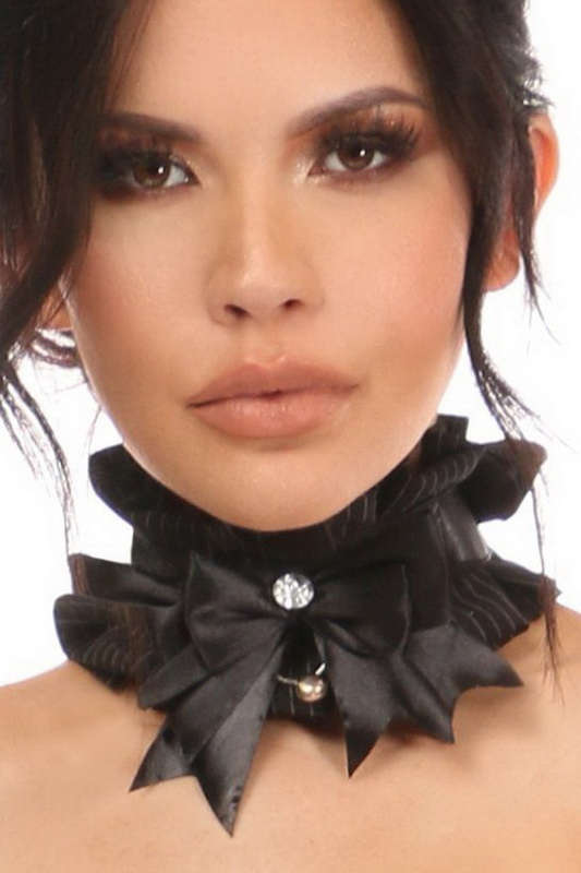 Plus Size Kitten Collection Pinstripe Choker