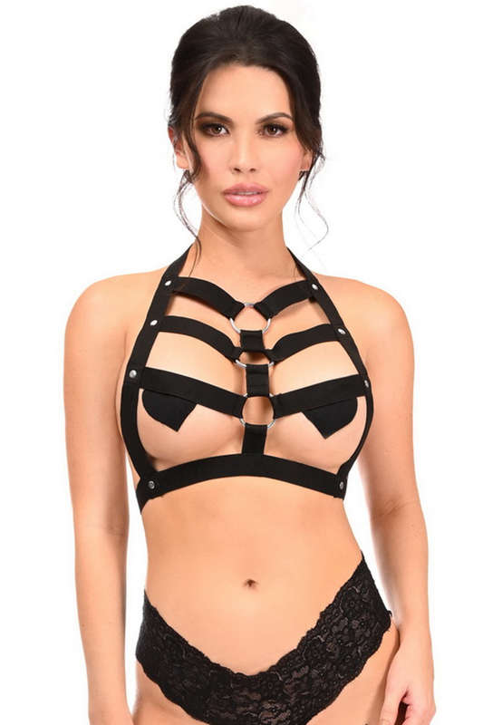 Black & Silver Stretchy Body Harness