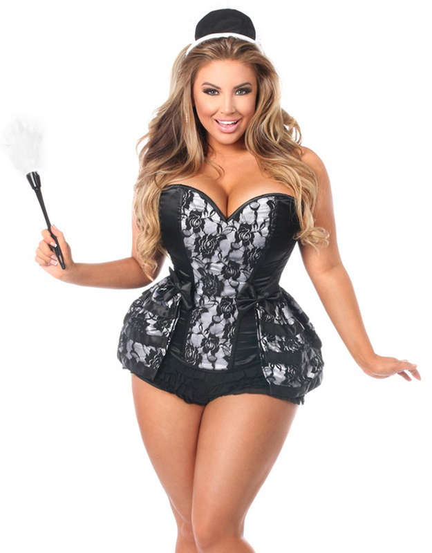 Flirty French Maid Corset Costume
