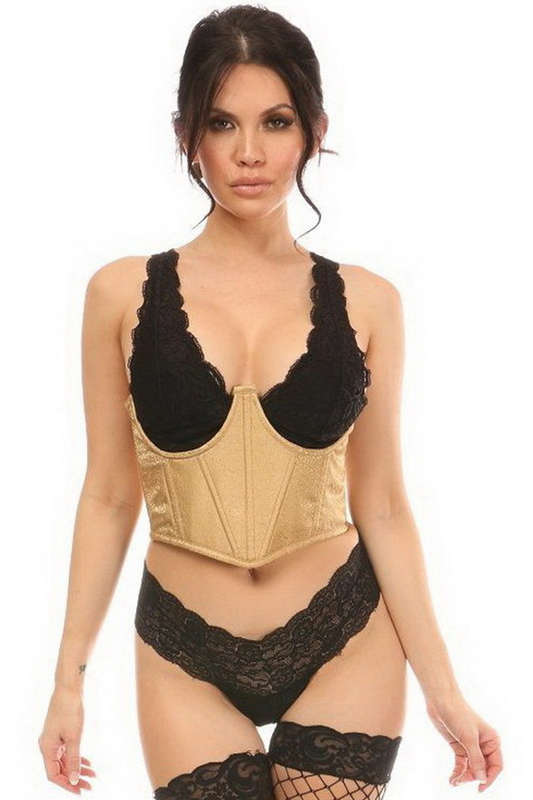 Lavish Gold Brocade Underbust Corset