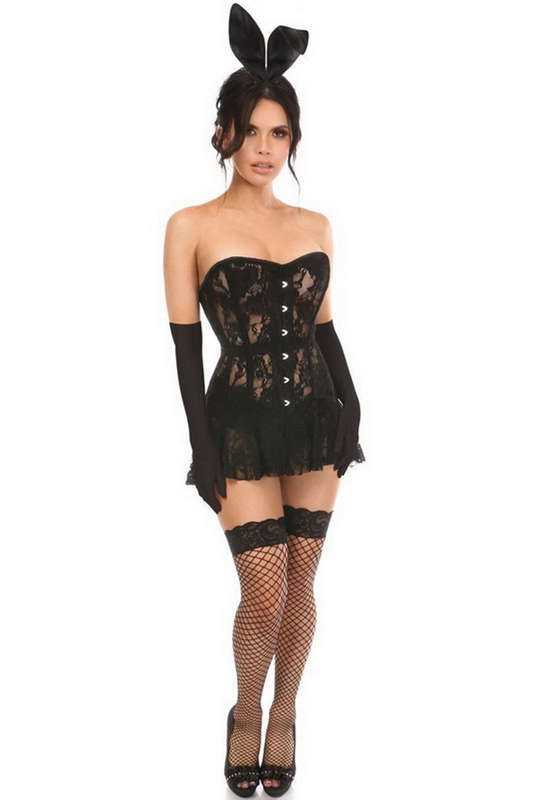 Plus Size Lavish Sexy Black Bunny Costume