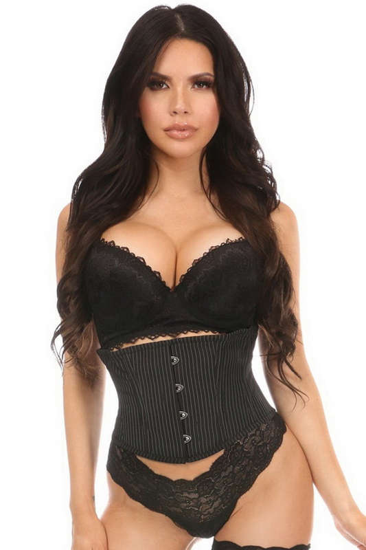 Plus Size Lavish Pinstripe Mini Cincher