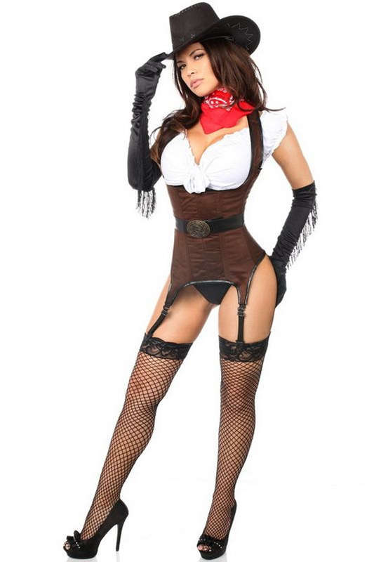 Plus Size Top Drawer Ride Em Cowgirl Premium Corset Costume