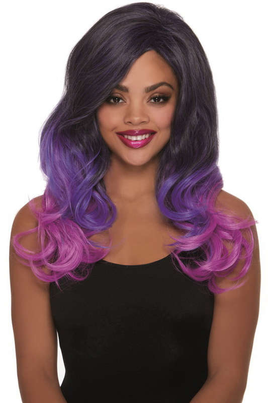 Purple & Magenta Ombre Layered Wig