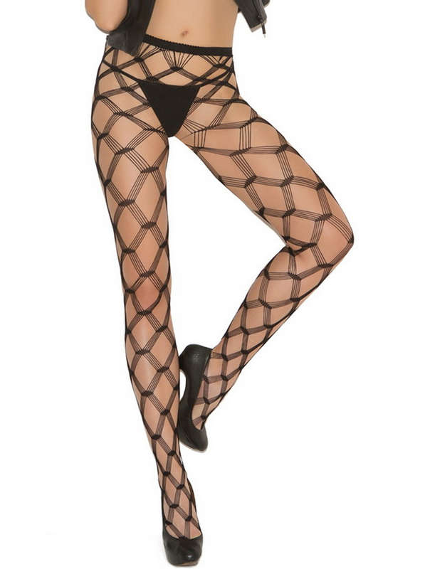Seamless Diamond Lace Pantyhose