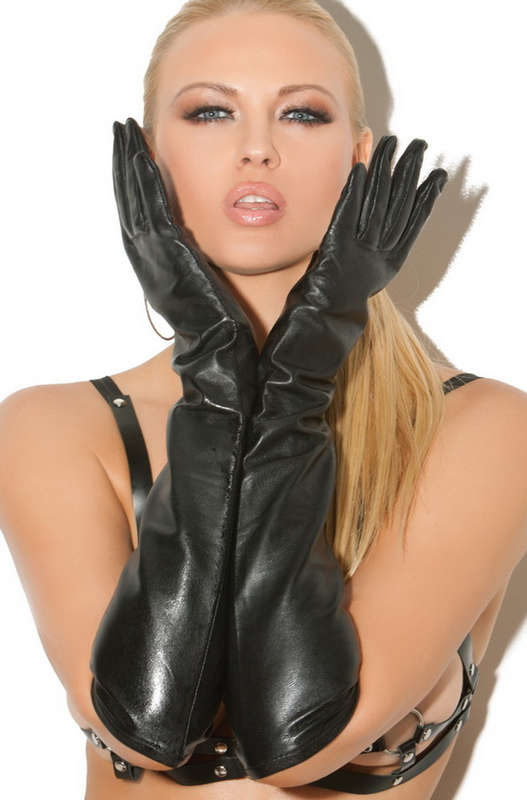 Long Leather Gloves