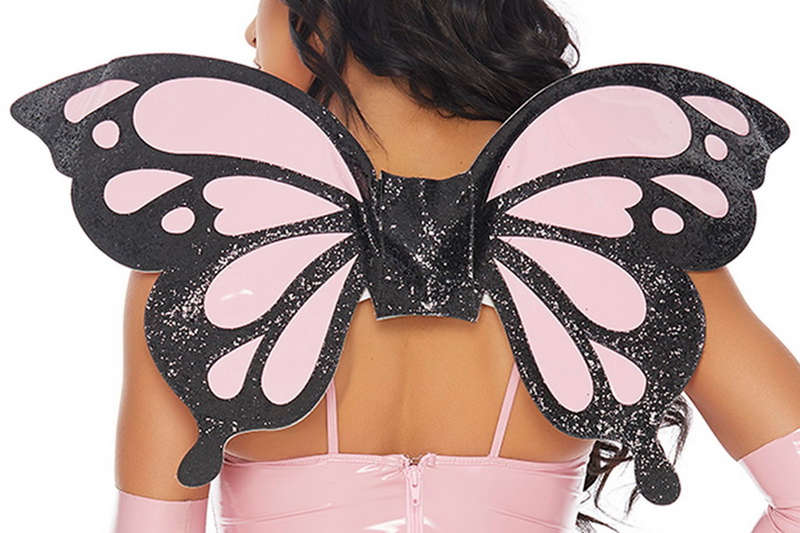 Pink Vinyl Butterfly Wings