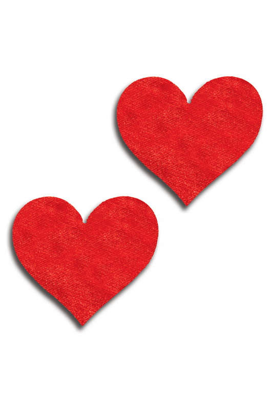 Red Satin Heart Pasties