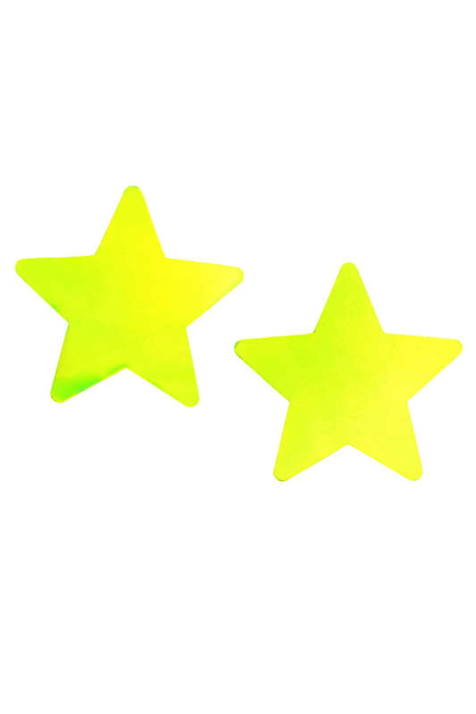 Green Holographic Star Pasties
