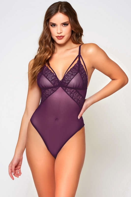 Wild Berry Sheer Mesh Teddy