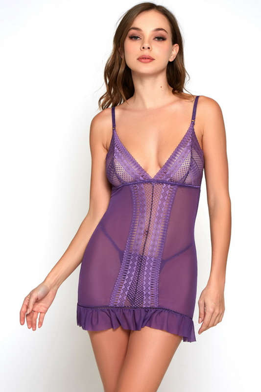 Purple Margo Lace Chemise
