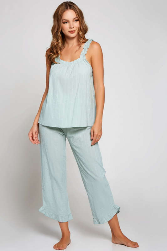 Mint Claire Cotton Pajamas Set
