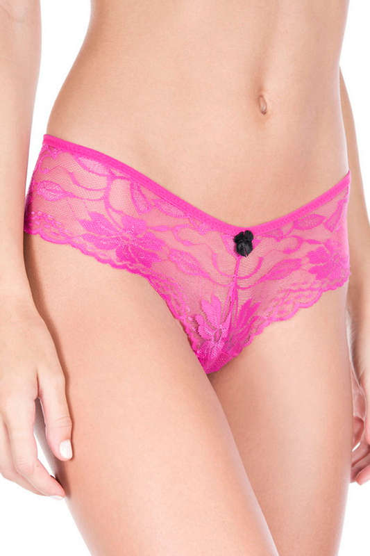 Hot Pink Cheeky Lace Panty
