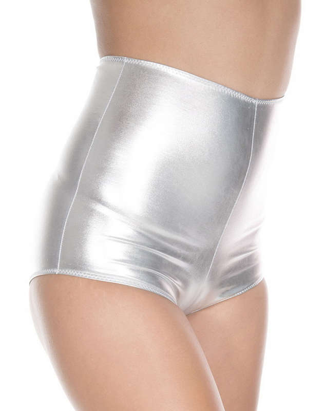 Wet Look High Waist Shorts