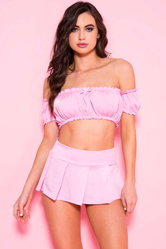 Pink Scrunch Top