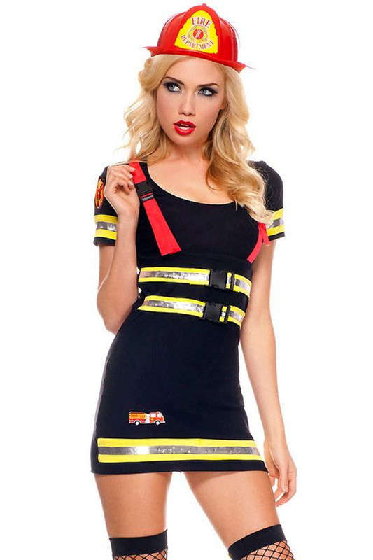 Fire Hazard Honey Sexy Fire Fighter Costume