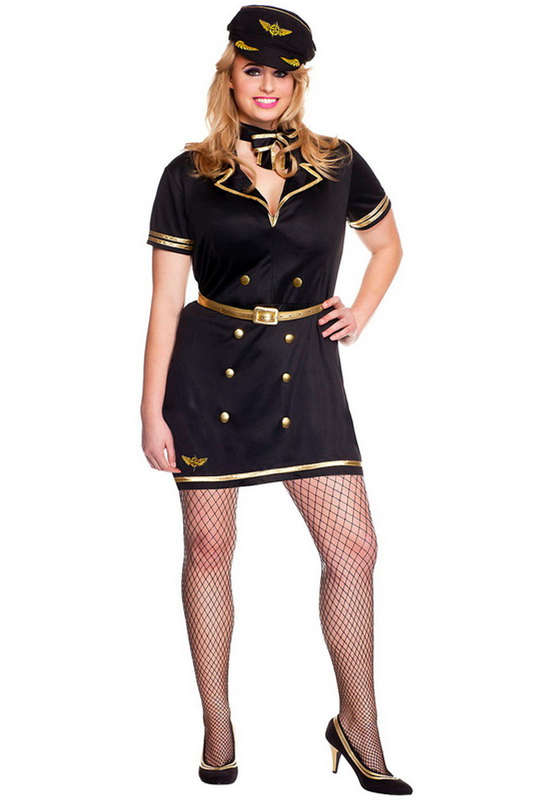 Plus Size Foxy Flight Attendant Costume