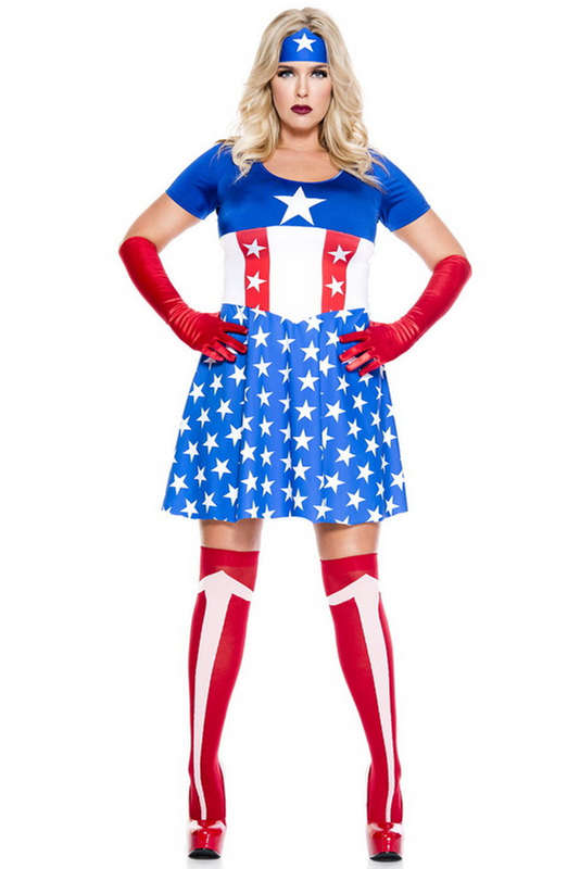 Plus Size American Hero Costume