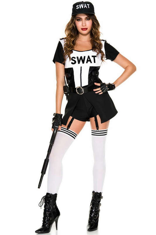 Plus Size Crooked S.W.A.T Babe Halloween Costume