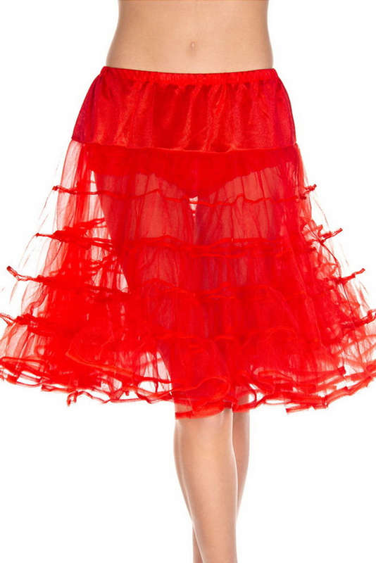 Long Layered Red Petticoat