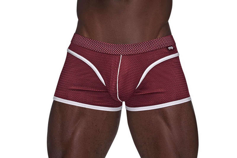 Men's Burgundy Sport Mesh Shorts