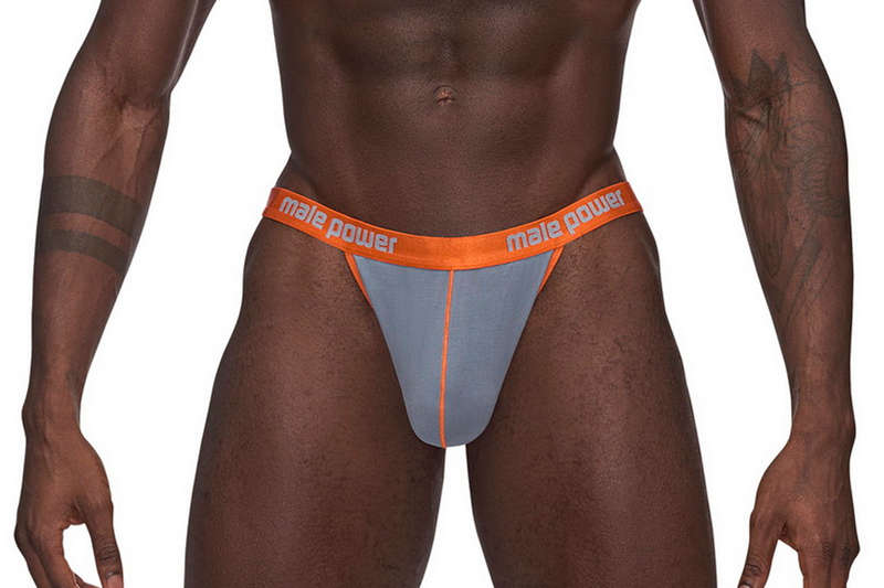 Men's Casanova Grey & Orange Uplift Micro Thong