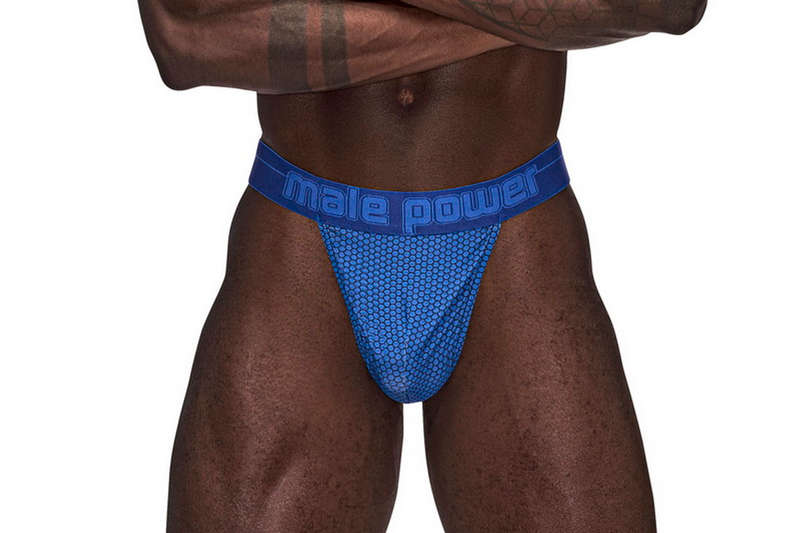 Men's Royal Blue Sexagon Micro V Thong