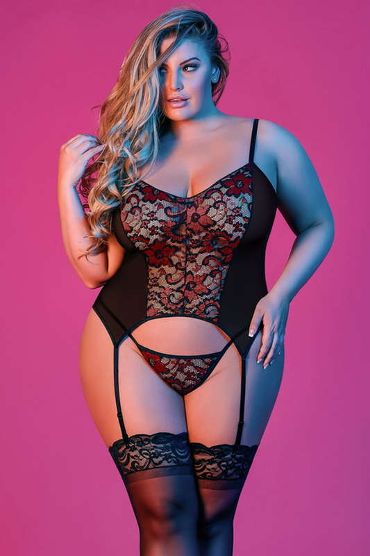 Plus Size Sexy Time Merry Widow & G-String