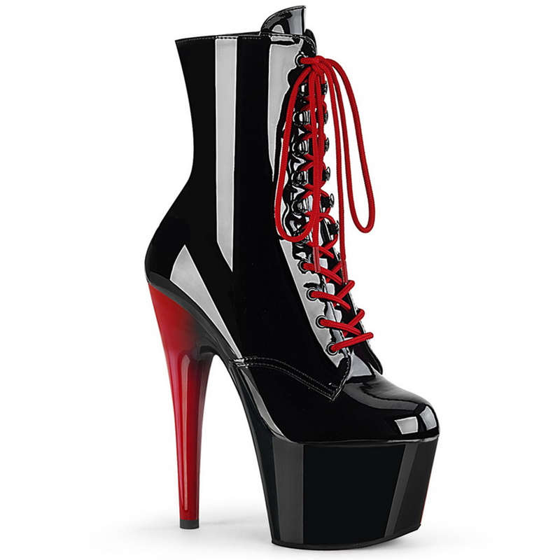 7" Heel Interchangeable Shoe Lace Ankle Boots