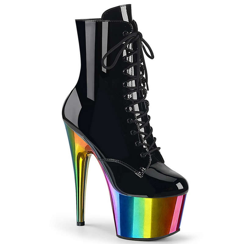 7" Heel Black Ankle Boots