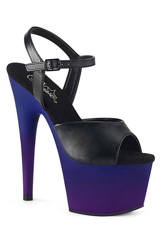Pleaser 7" Heel Ombre Platform Ankle Strap Sandals