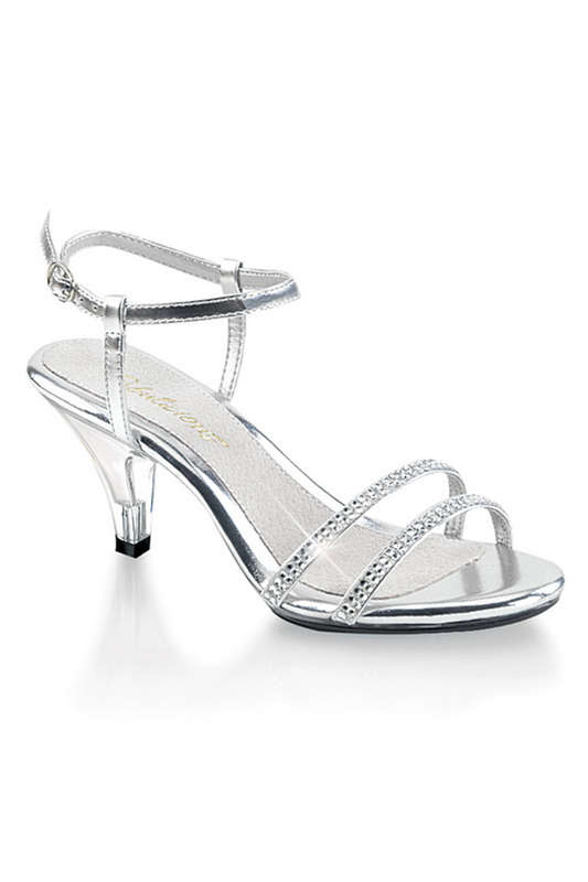 Sexy & Simple Silver Ankle Strap Heel