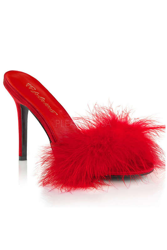 4" Heel Marabou Slippers