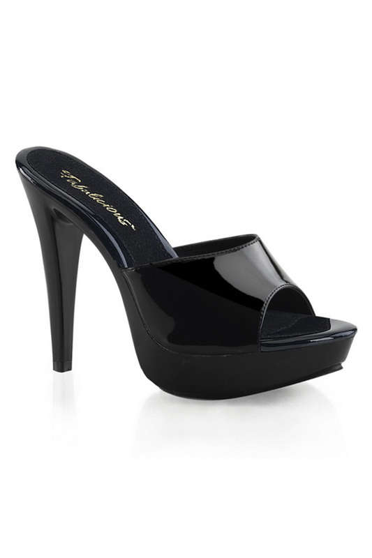 Fabulicious 5" Heel Black Slides