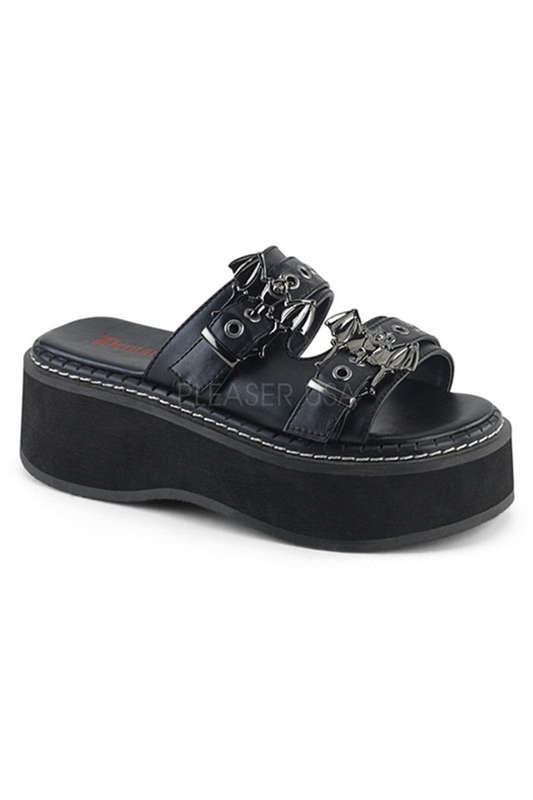 Double Strap Slide On Sandals