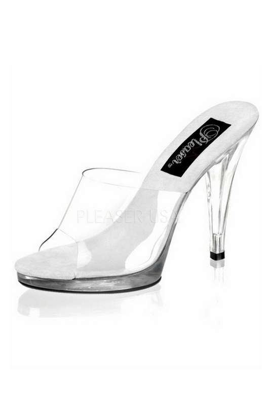 Sexy Slip On Clear Stiletto Heels