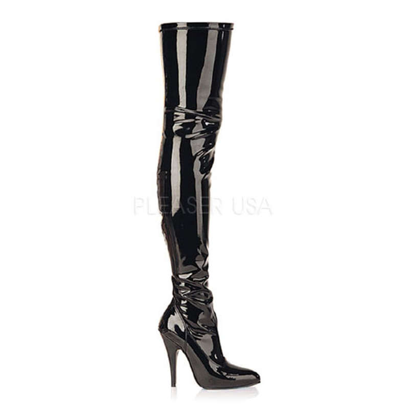 5" Heel Stretch Thigh High Boots