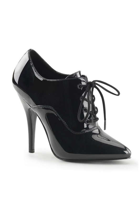 Black Patent Single Sole Bootie Heels