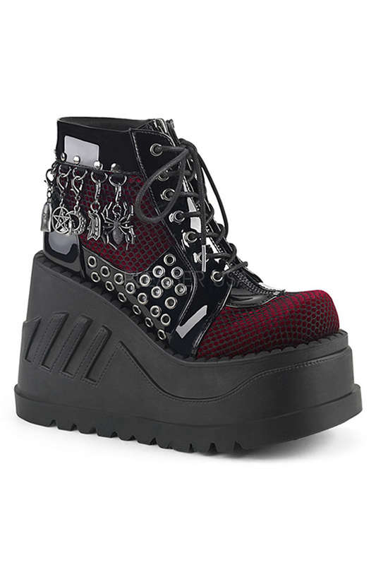 Lace Up Wedge Bootie