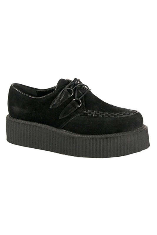 Black Suede Creeper Unisex Shoe