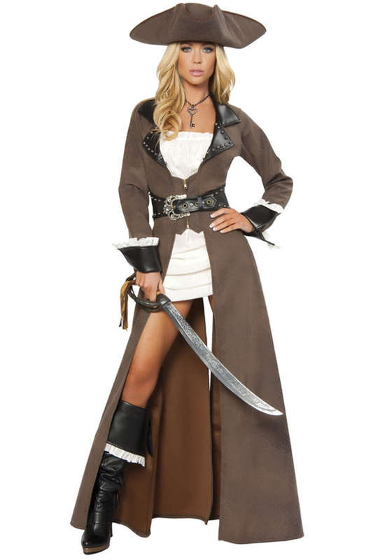 Deluxe 4pc Pirate Captain Costume