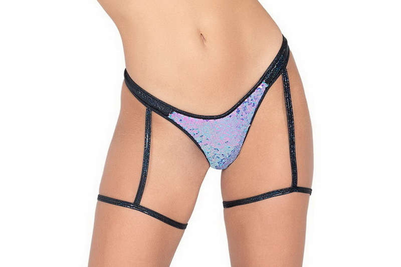 Jade Sequined Gartered Party Bottoms