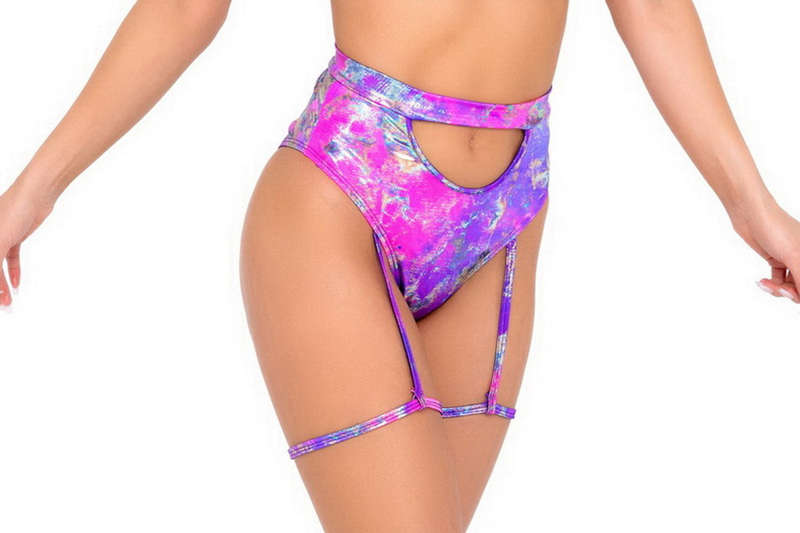 Purple Tie Dye High Waisted Bottoms