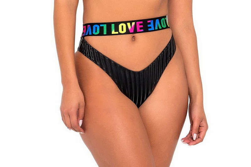 Pride High Waisted Cutout Shorts