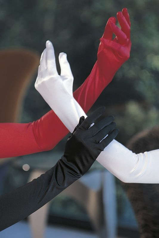 Long Satin Gloves