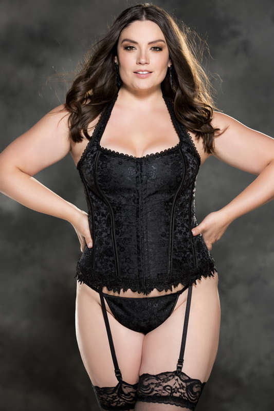 Plus Size Gorgeous Black Tapestry Corset