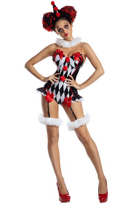 Dark Harlequin Clown Costume